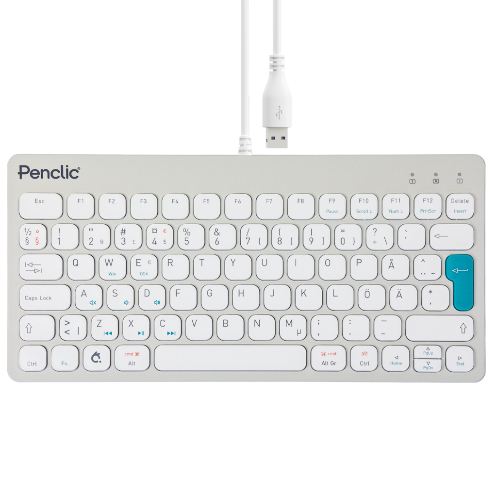 Compact Gray Keyboard with Full Sized Keys