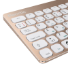 Close up of C3 Mini Gold Keyboard Full Sized Keys
